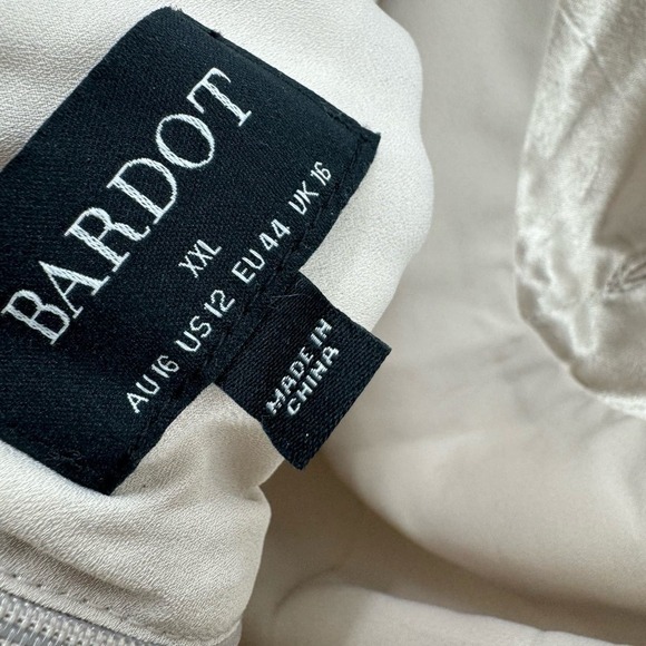 Bardot Women's Silver Champagne Slip Dress Tie Back Size XXL / US 12 NWOT - Picture 10 of 12